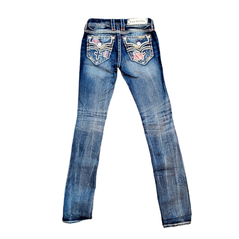 Rock Revival Raven Straight Jeans Size 25